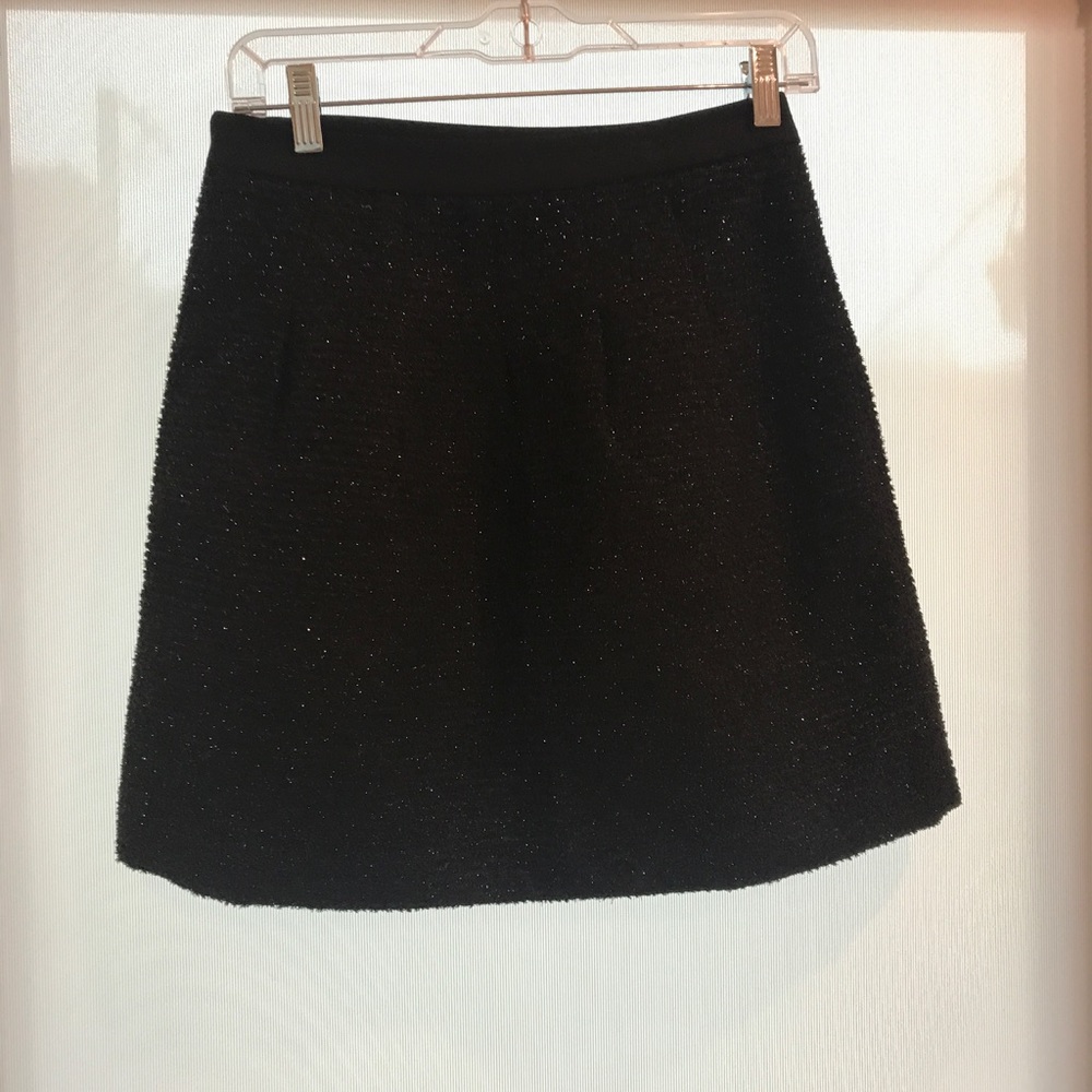 Loft Black Sparkle Mini Skirt